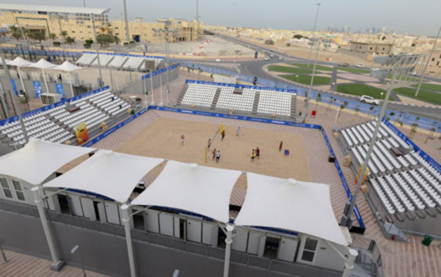 Structurflex at the Volley Ball Beach Court in Al Gharafa Sports Club