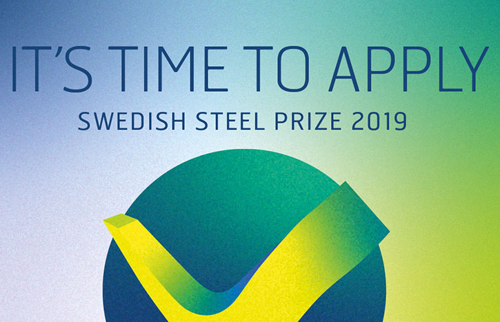 Swedish Steel Prize 2019 is now open for entry