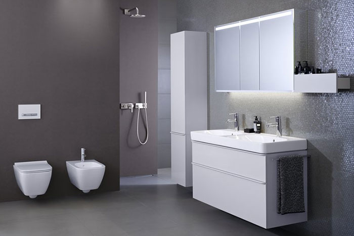 Fresh shapes – The Geberit Smyle bathroom series features high-quality materials, coated surfaces and modular elements. These have all helped Geberit create new highlights in the bathroom.