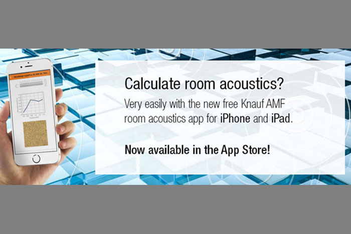 The NEW free Knauf AMF room acoustics app for iPhone and iPad!