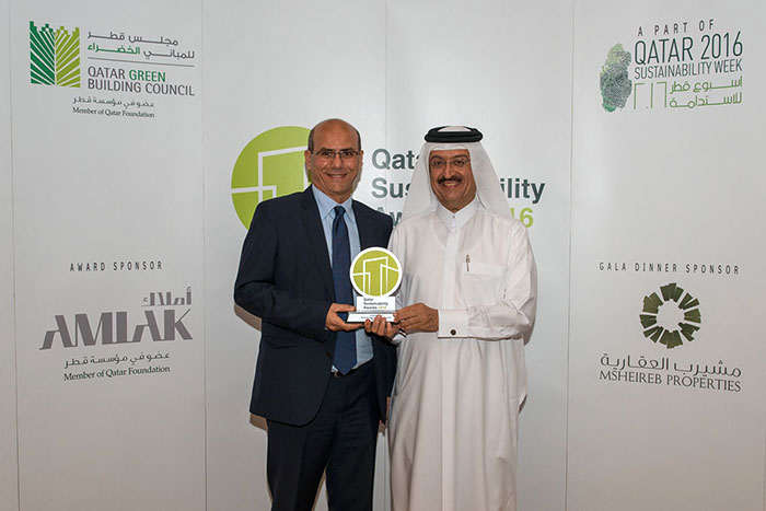 Dr. Khaled Hassan, Country Director - Qatar, TRL; Dr. Mohammed bin Saif Al-Kuwari, Head of Environmental & Municipal Studies Institute – Ministry of Municipality & Environment.