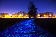 Unique sustainable glow-in-the-dark paving